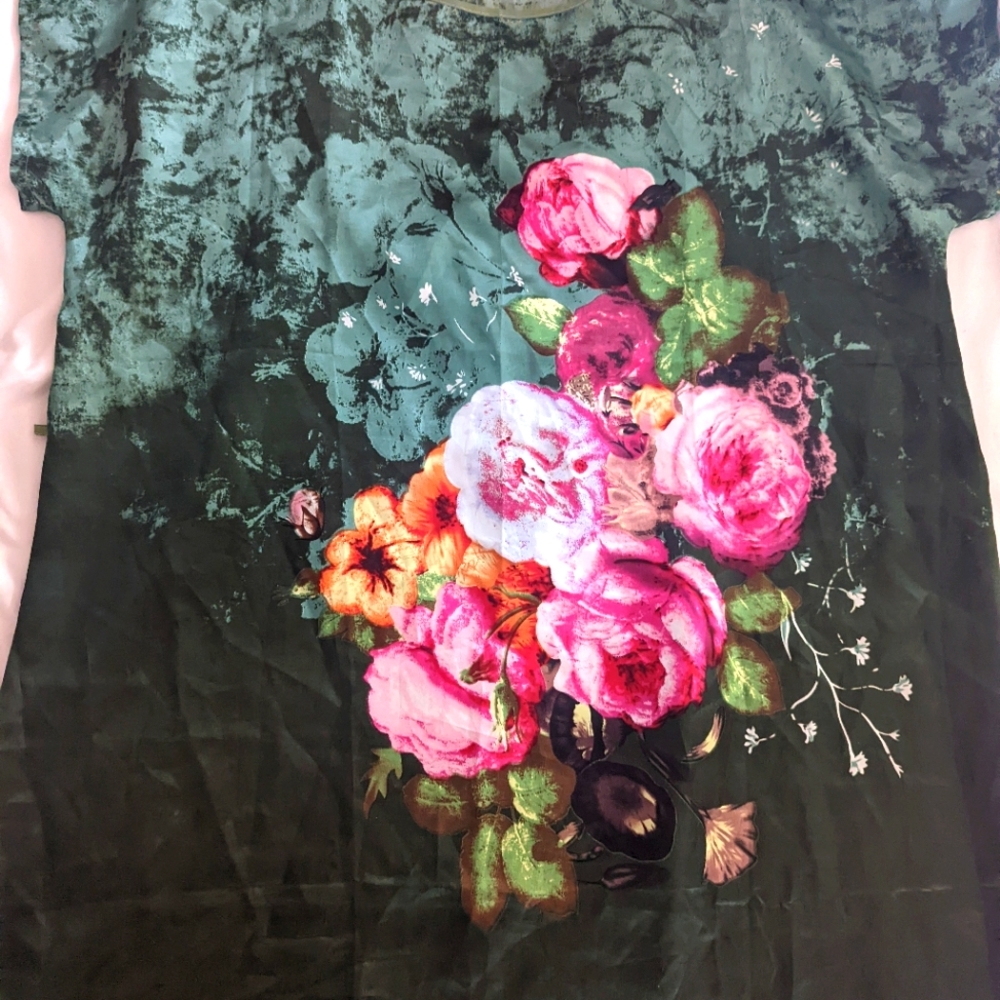 Floral satin dress
